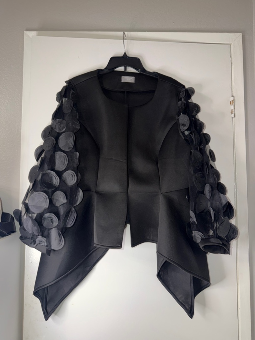Black Statement Sleeve Women's Jacket